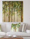 Green Forest Study - Modern Farmhouse Print on Natural Pine Wood