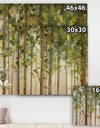 Green Forest Study - Modern Farmhouse Print on Natural Pine Wood
