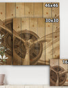 Retro Airplanes Sepia - Vintage Transportation Print on Natural Pine Wood