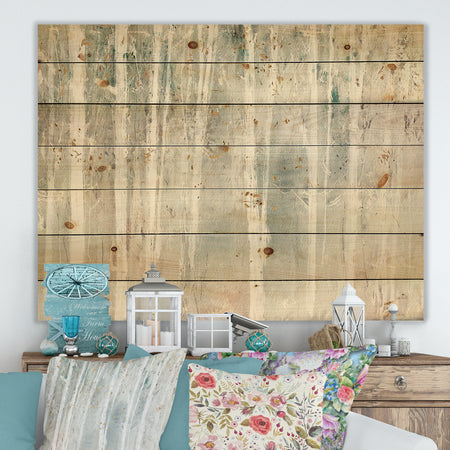 Porch & Den A Woodland Walk into the Forest III - Print on Natural Pine Wood