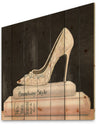 Pink Fashion & Glam high heels II - Posh & Luxe Print on Natural Pine Wood