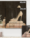 Pink Fashion & Glam high heels II - Posh & Luxe Print on Natural Pine Wood