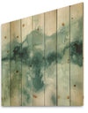 Lost into the Blue - Abstract Print on Natural Pine Wood