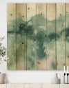 Lost into the Blue - Abstract Print on Natural Pine Wood