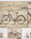 Paris France Bicycles - Vintage Transportation Print on Natural Pine Wood