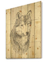 Wolf Wild and Beautiful III - Wildlife Animal Print on Natural Pine Wood