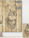 Wolf Wild and Beautiful III - Wildlife Animal Print on Natural Pine Wood