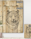 Bear Wild and Beautiful IV - Wildlife Animal Print on Natural Pine Wood