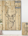 Deer Wild and Beautiful II - Wildlife Animal Print on Natural Pine Wood