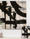 Black & White Crossing Paths I - Modern & Contemporary Print on Natural Pine Wood