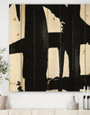 Black & White Crossing Paths II - Modern & Contemporary Print on Natural Pine Wood