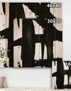 Black & White Crossing Paths II - Modern & Contemporary Print on Natural Pine Wood