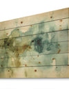 Abstract Watercolor Green House - Modern & Contemporary Print on Natural Pine Wood