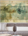 Abstract Watercolor Green House - Modern & Contemporary Print on Natural Pine Wood