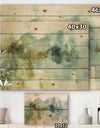 Abstract Watercolor Green House - Modern & Contemporary Print on Natural Pine Wood