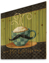 Kitchen Cafe Moustache I - Kitchen Print on Natural Pine Wood