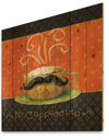 Kitchen Cafe Moustache IV - Kitchen Print on Natural Pine Wood