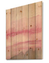 Pink Abstract Watercolor - Shabby Chic Print on Natural Pine Wood