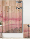Pink Abstract Watercolor - Shabby Chic Print on Natural Pine Wood