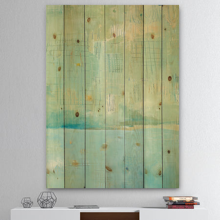 Dreaming of the Shore I - Nautical & Coastal Print on Natural Pine Wood
