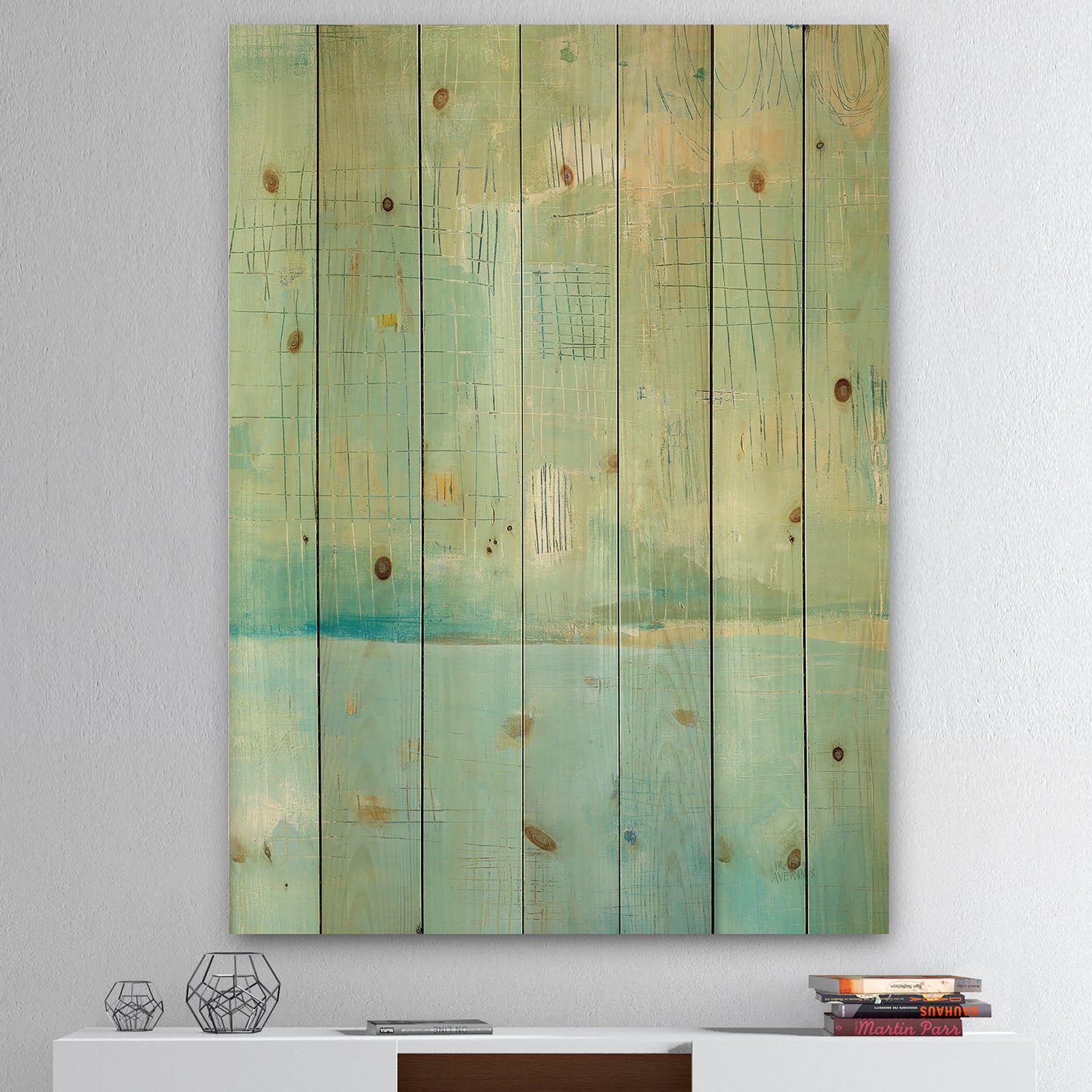 Dreaming of the Shore I - Nautical & Coastal Print on Natural Pine Wood