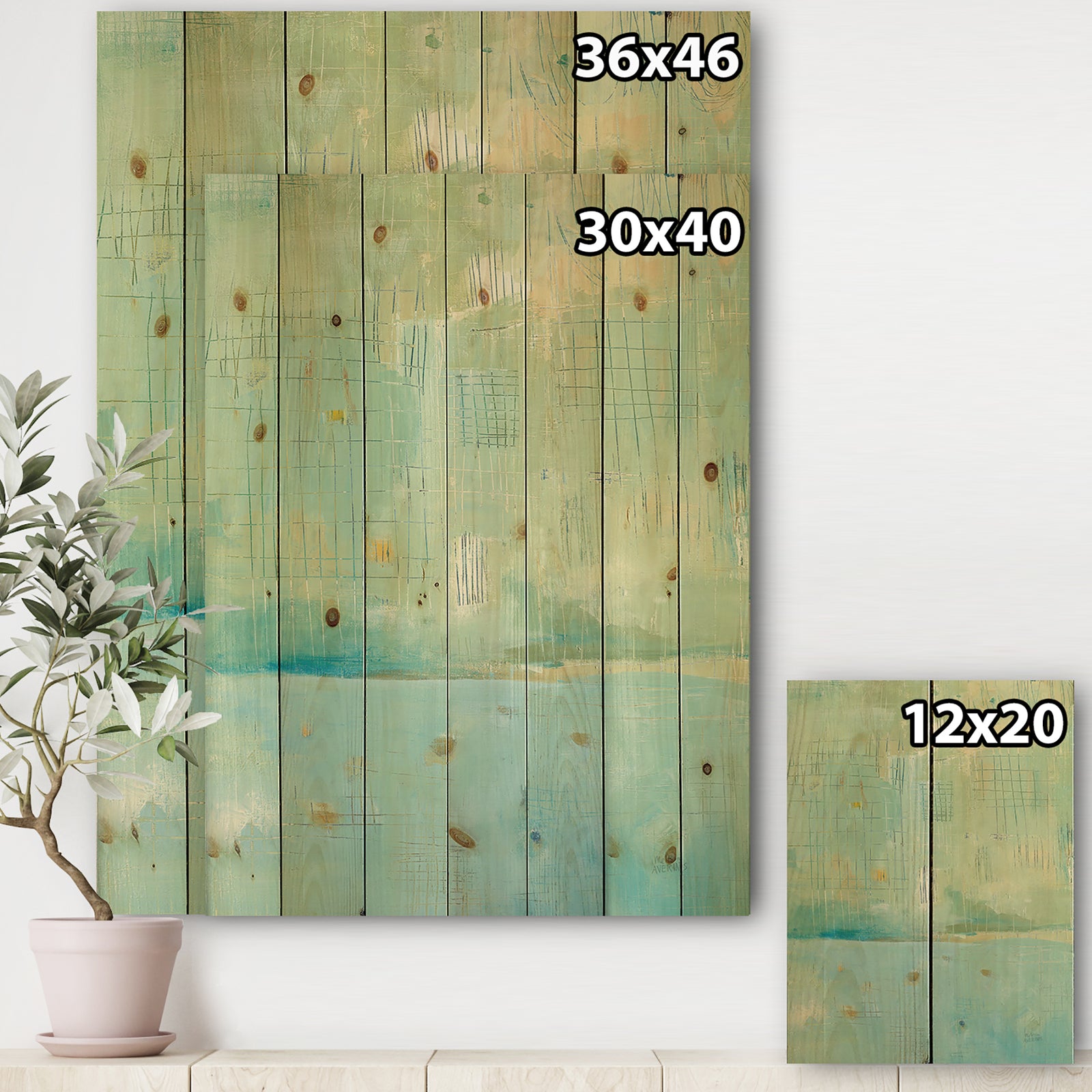 Dreaming of the Shore I - Nautical & Coastal Print on Natural Pine Wood