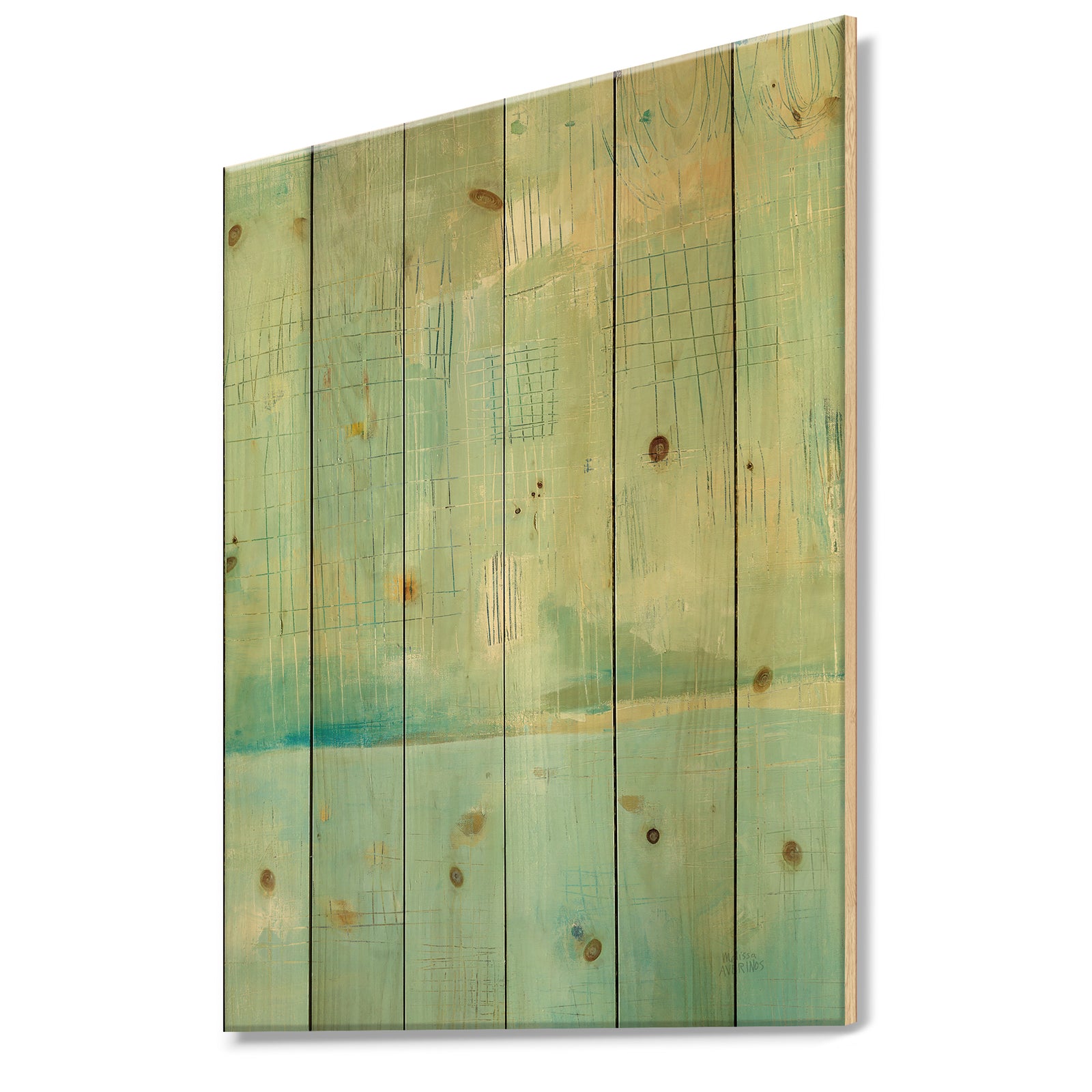 Dreaming of the Shore I - Nautical & Coastal Print on Natural Pine Wood