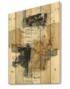 Glam Cream Dream II - Modern & Contemporary Print on Natural Pine Wood