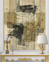 Glam Cream Dream II - Modern & Contemporary Print on Natural Pine Wood