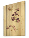 Wild Simple Wallflowers IV - Farmhouse Print on Natural Pine Wood