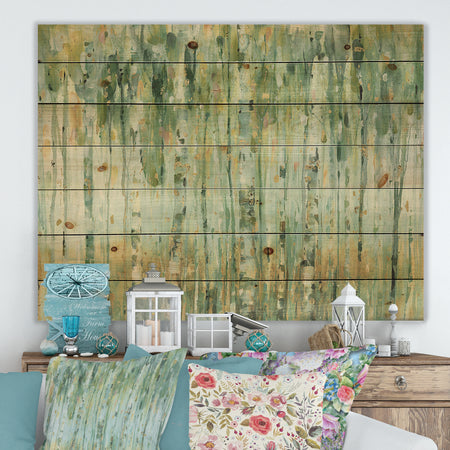 The birch Forest II - Traditional Print on Natural Pine Wood
