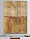 Amber Modern Horizon - Abstract Print on Natural Pine Wood