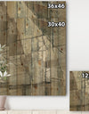 Silver and Beige Abstract Waterpainting - Contemporary Print on Natural Pine Wood