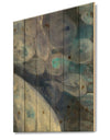Into the Indigo Stream I - Abstract Print on Natural Pine Wood