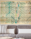 Watercolor Geometric Swatch Element IV - Mid-Century Modern Print on Natural Pine Wood