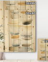 Watercolor Geometric Swatch Element V - Mid-Century Modern Transitional Print on Natural Pine Wood