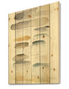Watercolor Geometric Swatch Element VI - Mid-Century Modern Transitional Print on Natural Pine Wood