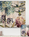 Porch & Den Hummingbird Blue Cottage Flower - Print on Natural Pine Wood