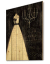 French Couture I - Fashion Print on Natural Pine Wood