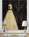 French Couture I - Fashion Print on Natural Pine Wood