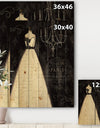 French Couture I - Fashion Print on Natural Pine Wood