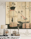 Chic Galm Closet V - Fashion Print on Natural Pine Wood