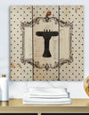 Vintage French Bathroom I - Traditional Bathroom Print on Natural Pine Wood