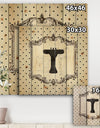 Vintage French Bathroom I - Traditional Bathroom Print on Natural Pine Wood