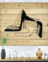 Chic Galm Closet I - Fashion Print on Natural Pine Wood