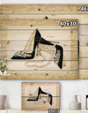 Chic Galm Closet I - Fashion Print on Natural Pine Wood