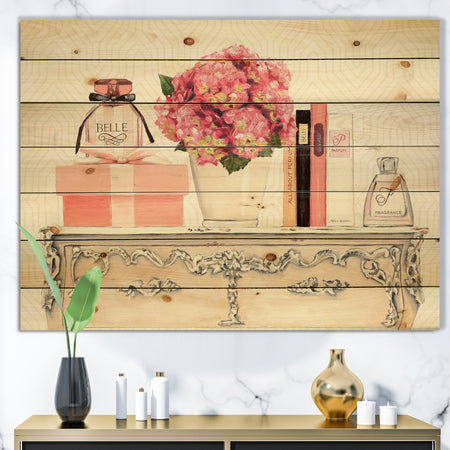 Chic Galm Closet IV - Fashion Print on Natural Pine Wood