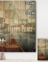 Lake House Happy Quote - Cottage Print on Natural Pine Wood