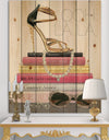 Paris Glamourous Gold Style II - Fashion Print on Natural Pine Wood