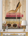 Paris Glamourous Gold Style III - Fashion Print on Natural Pine Wood